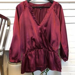 Burgundy Banana Republic Factory Blouse M